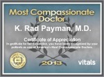 Most Compassionate Doctor Award in 2013
